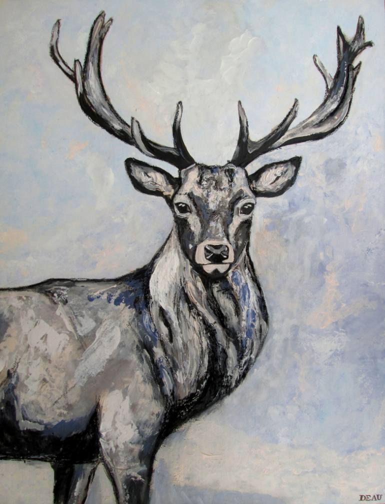 770x1008 Saatchi Art Edelhert - Stag Painting
