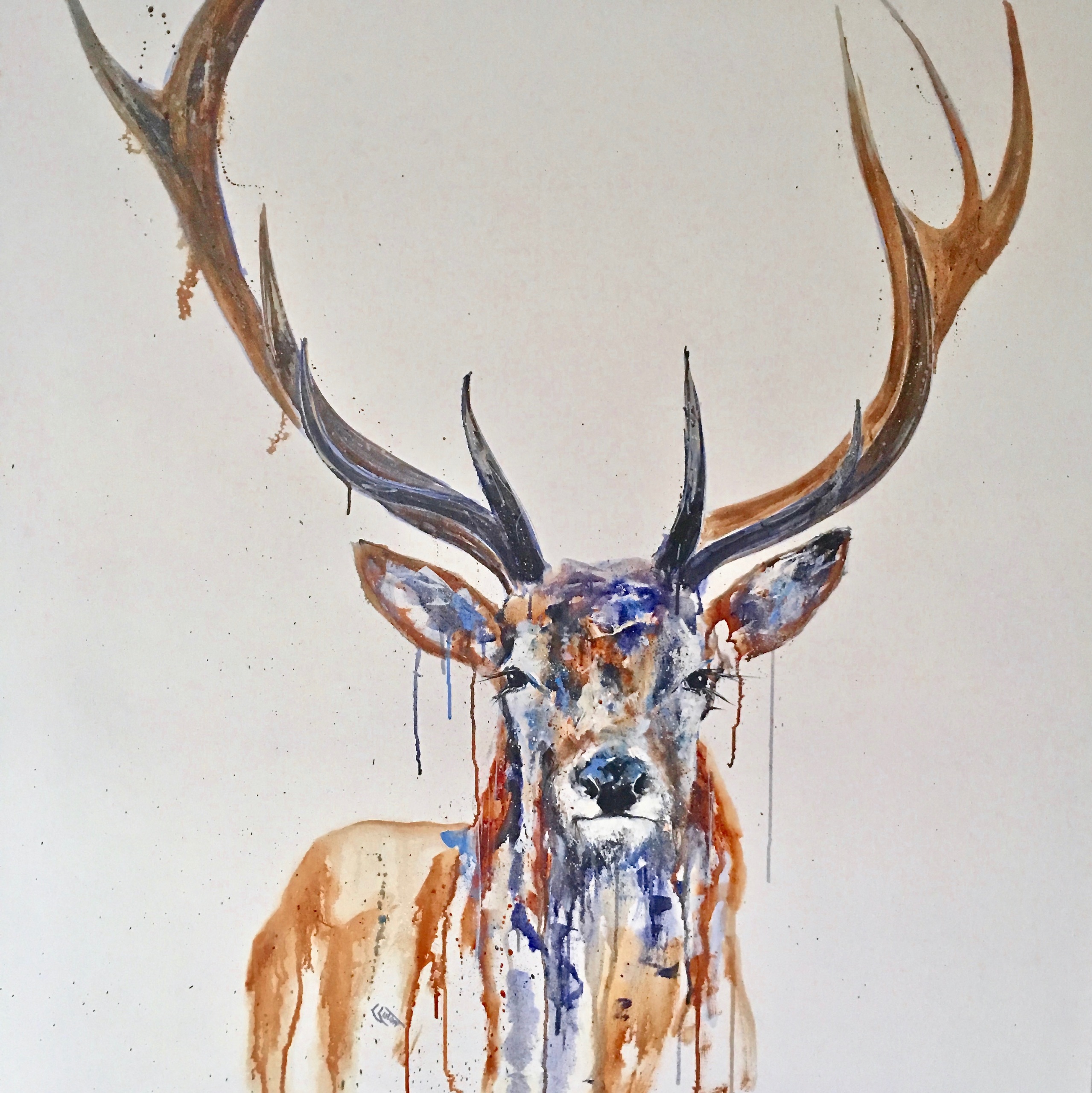 2558x2560 Stagpaintingearllouiseluton - Stag Painting