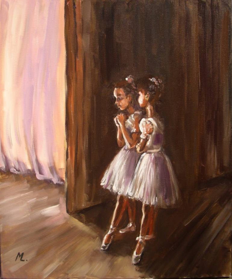 770x924 Saatchi Art Stage Fright Original Oil Painting, 2015 Painting - Stage Painting