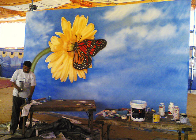 640x457 Stage Background Painting By Amandeep Painter - Stage Painting