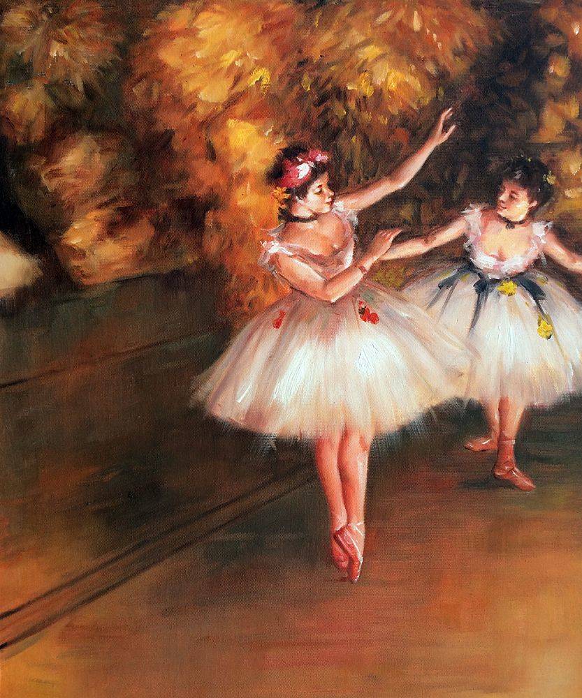 833x1000 Edgar Degas, Two Dancers On Stage - Stage Painting