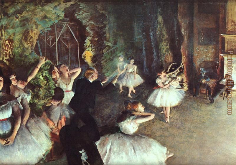 801x562 Edgar Degas Rehearsal On The Stage Painting Anysize 50% Off - Stage Painting