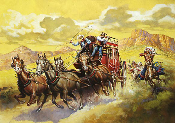 584x411 Stagecoach Paintings ~ Wcdf - Stagecoach Painting