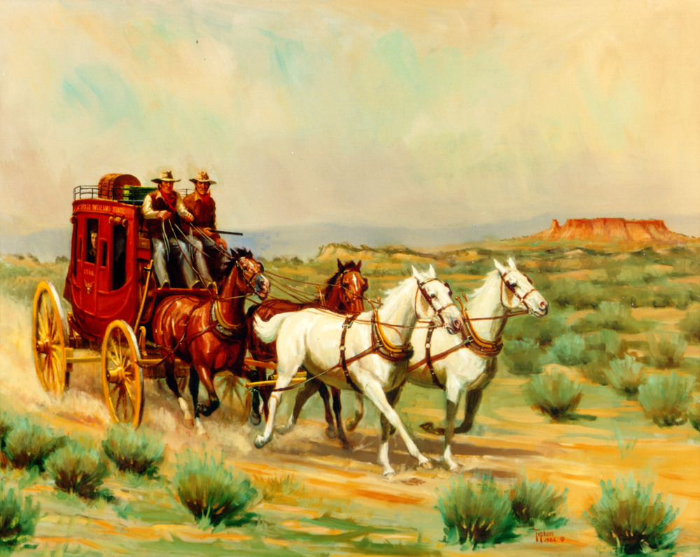 Stagecoach Painting at PaintingValley.com | Explore collection of ...