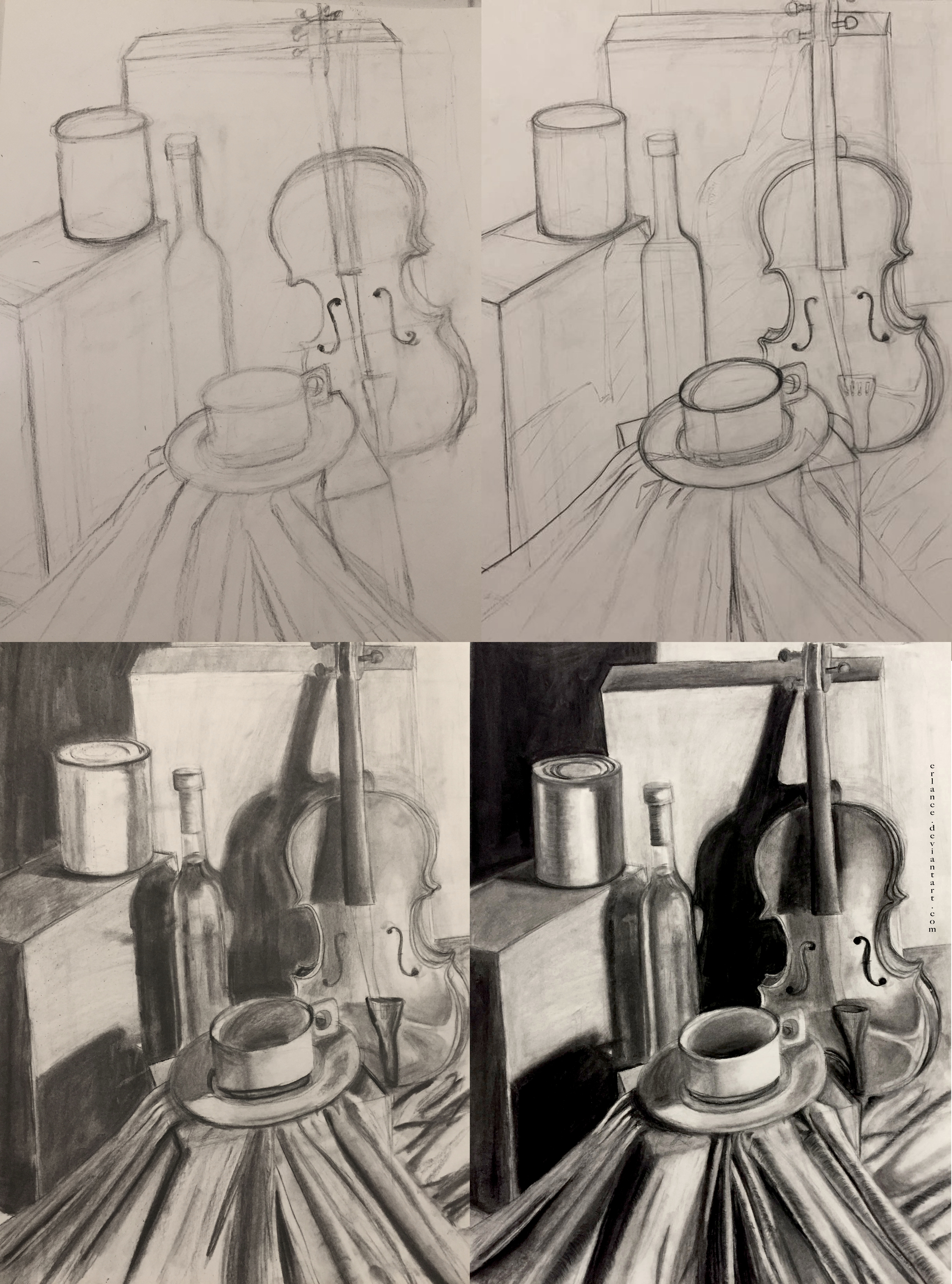 4841x6528 Still Life In 4 Stages By Erlance - Stages Of Life Painting
