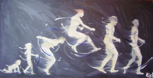 500x255 Painting Of Child - Stages Of Life Painting