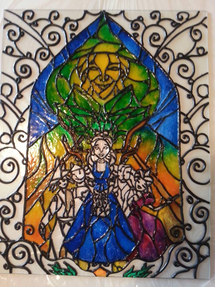 720x960 Stained Glass Paint Wip By Arsenelupinlll - Stained Glass Painting