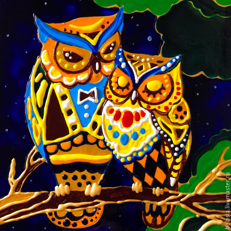 768x768 Date Stained Glass Painting On Glass Shop Online On Livemaster - Stained Glass Painting