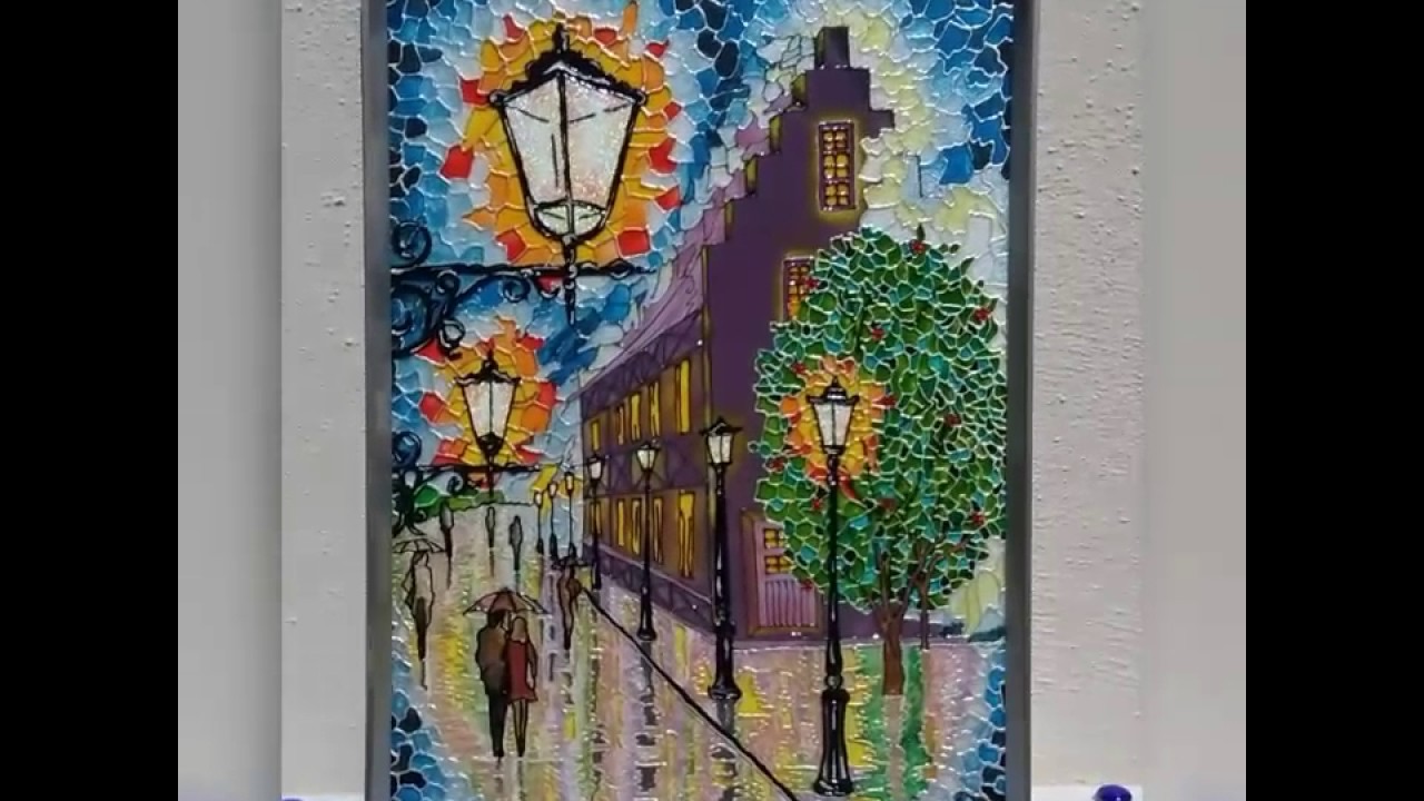 1280x720 Glass Painting. Stained Glass Effect - Stained Glass Painting