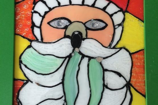 555x370 Happy Holidays - Stained Glass Painting For Kids