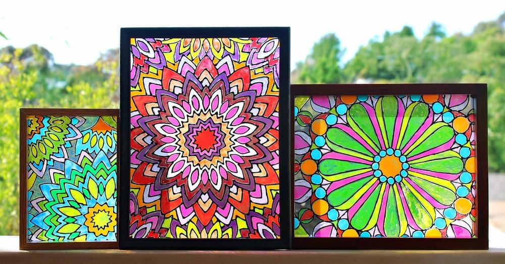 1000x523 Kids' Stained Glass Macoupin Art Collective - Stained Glass Painting For Kids