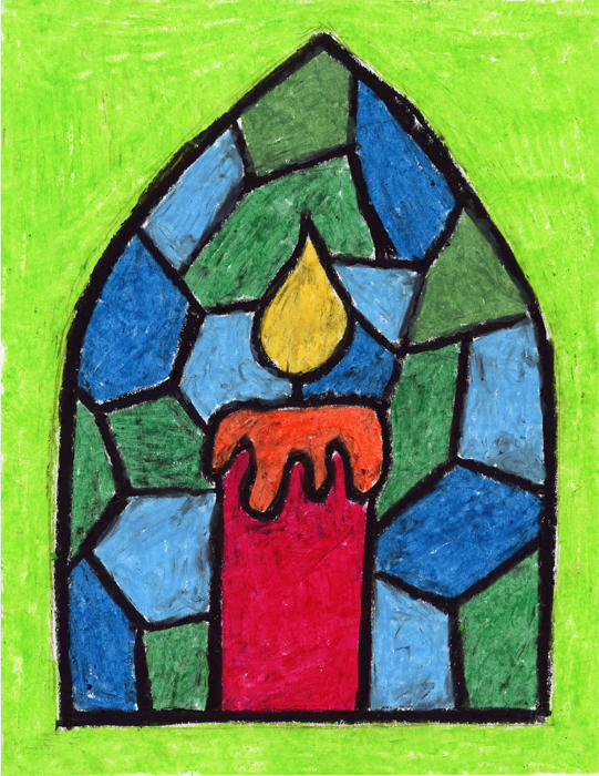 541x700 Stained Glass Candle Art Projects For Kids - Stained Glass Painting For Kids