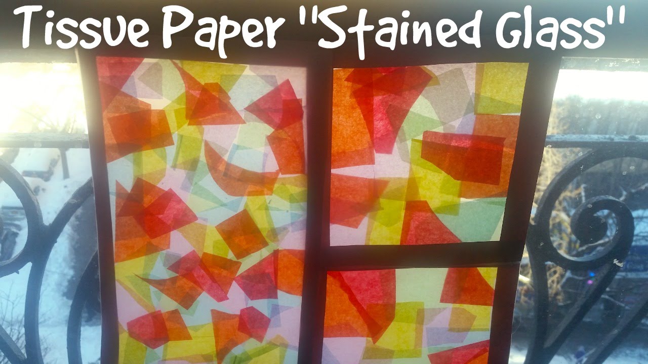 1280x720 Easy Craft Ideas How To Make Stained Glass With Tissue Paper - Stained Glass Painting For Kids