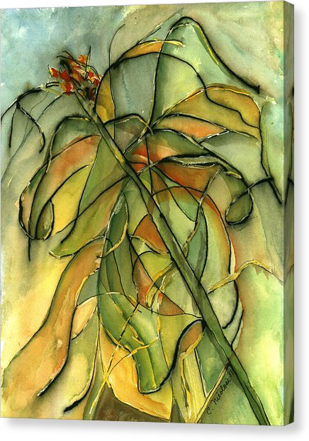 436x622 Stained Glass Painting By Carolyn Astle - Stained Glass Painting On Canvas