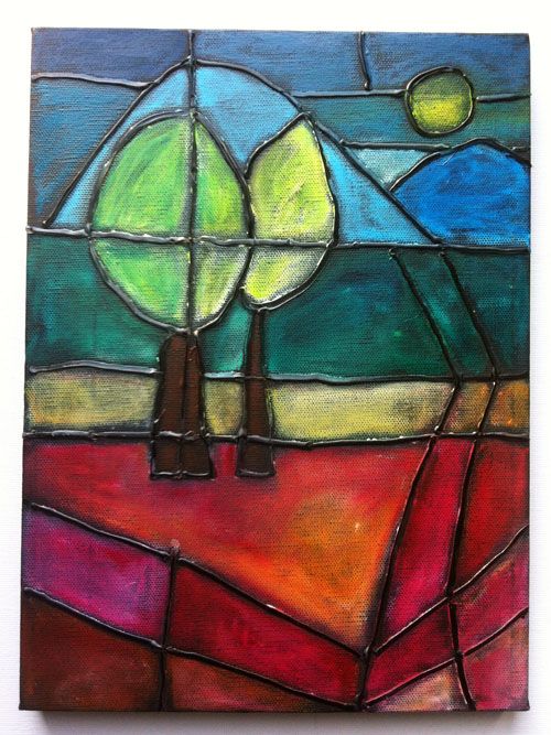 Stained Glass Painting On Canvas at Explore