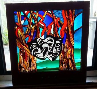 340x309 Obx Entertainment Stained Glass Window Painting By North Carolina - Stained Glass Window Painting