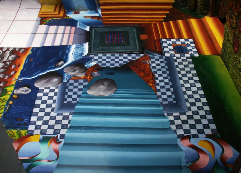 770x554 Saatchi Art Stairs To Nowhere Painting By Gonz Jove - Stairs To Nowhere Painting