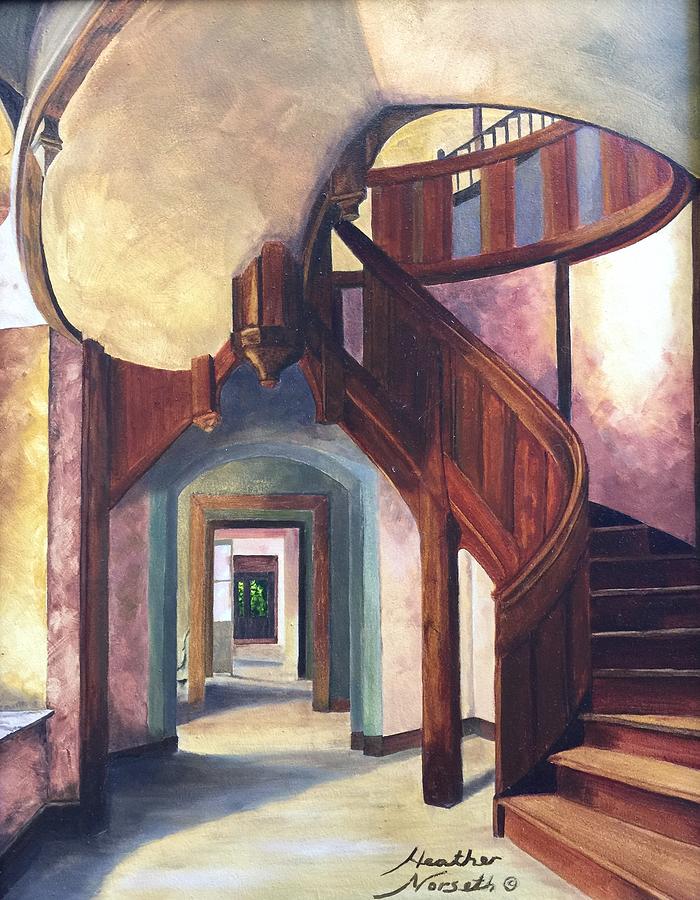 700x900 Stairway To Nowhere Painting By Heather Norseth - Stairs To Nowhere Painting