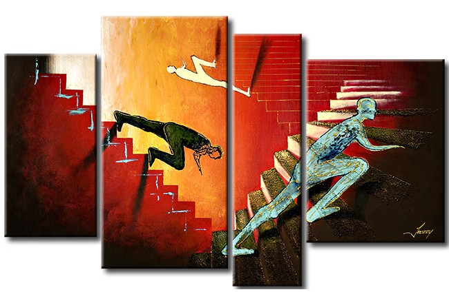 650x440 Canvas Print Stairs To Nowhere - Stairs To Nowhere Painting