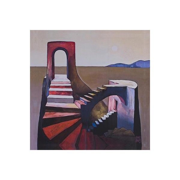 600x600 Novica Surreal Stairs To Nowhere Giclee Print On Canvas Mexico - Stairs To Nowhere Painting