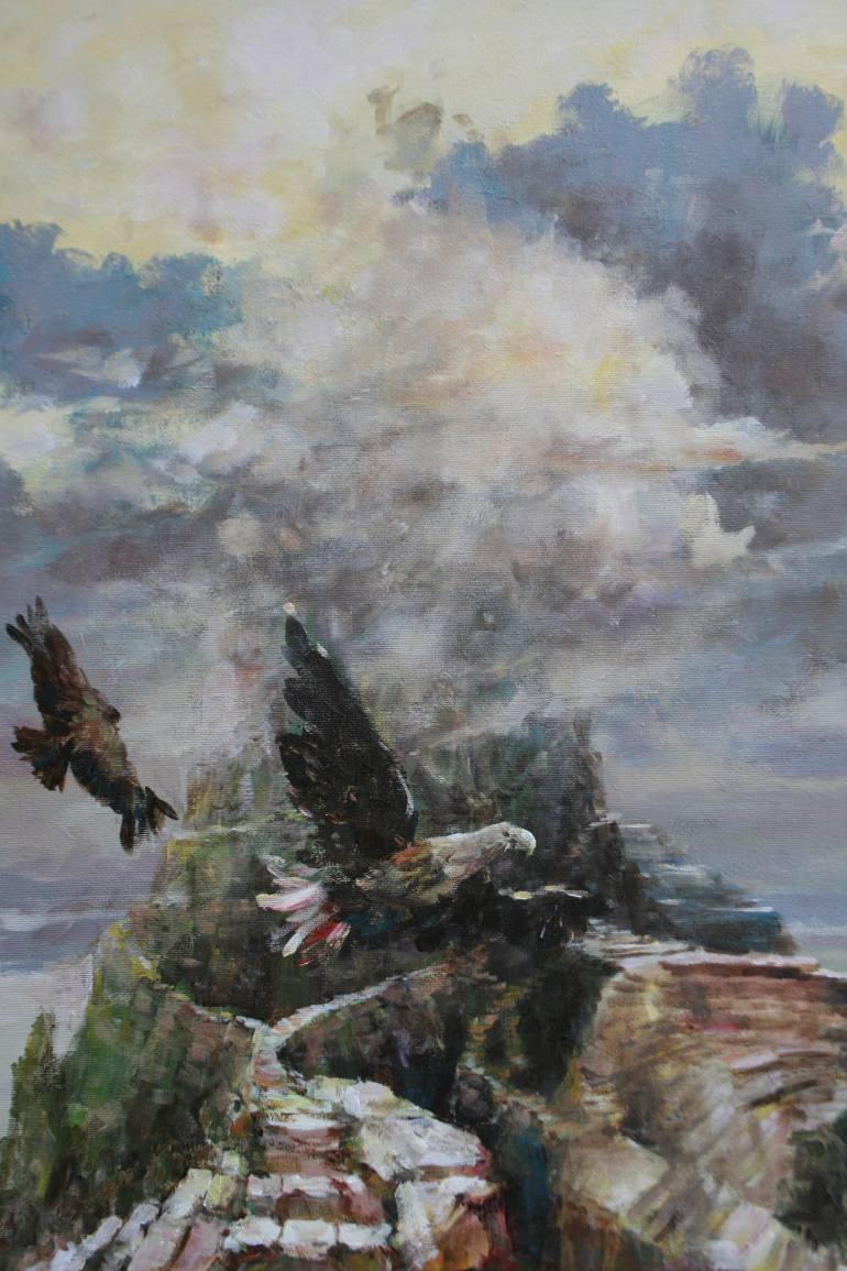 770x1155 Saatchi Art Stairway To Heaven Painting By Jerzy Cichecki - Stairway To Heaven Painting