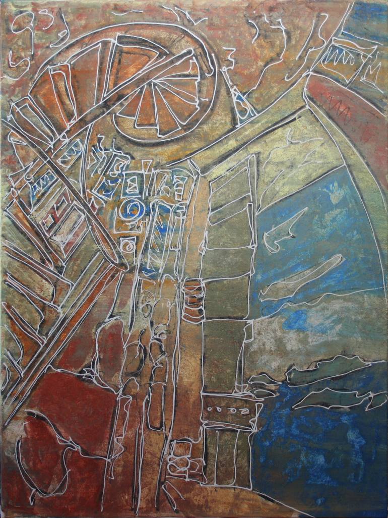 770x1027 Saatchi Art Stairway To Heaven Painting By Benoit Morin - Stairway To Heaven Painting