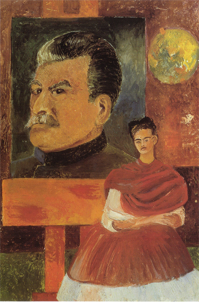 659x1000 Self Portrait With Stalin [Frida Kahlo] Sartle - Stalin Painting
