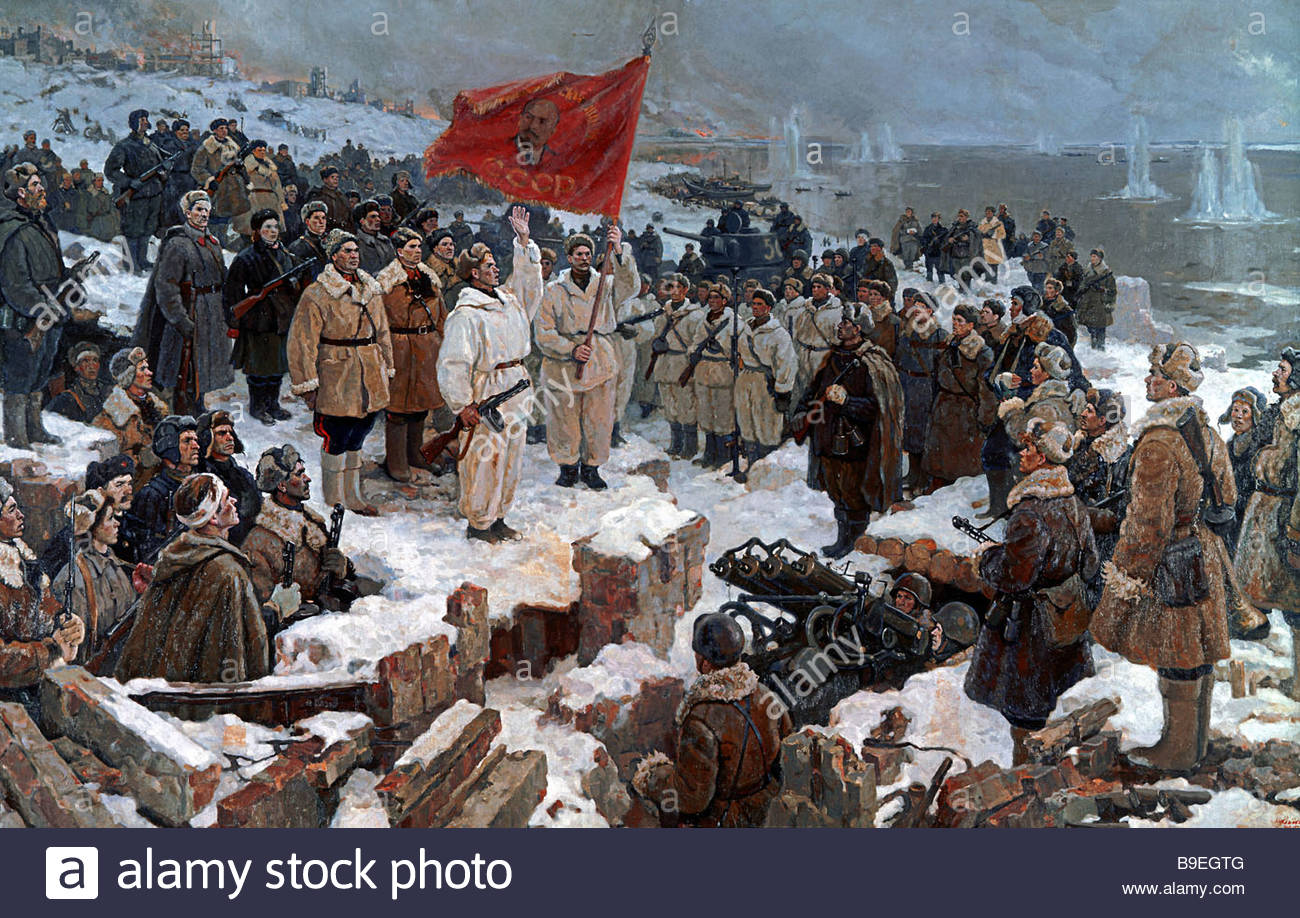 1300x918 Ilya Lukomsky S Takingn Oath During The Battle Of Stalingrad - Stalingrad Painting