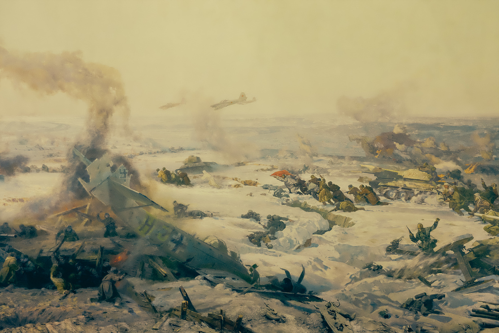1024x683 Panorama Painting, Battle Of Stalingrad Museum Volgograd - Stalingrad Painting