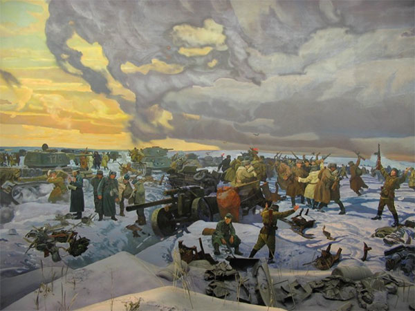 600x450 Stalingrad In Flames - Stalingrad Painting