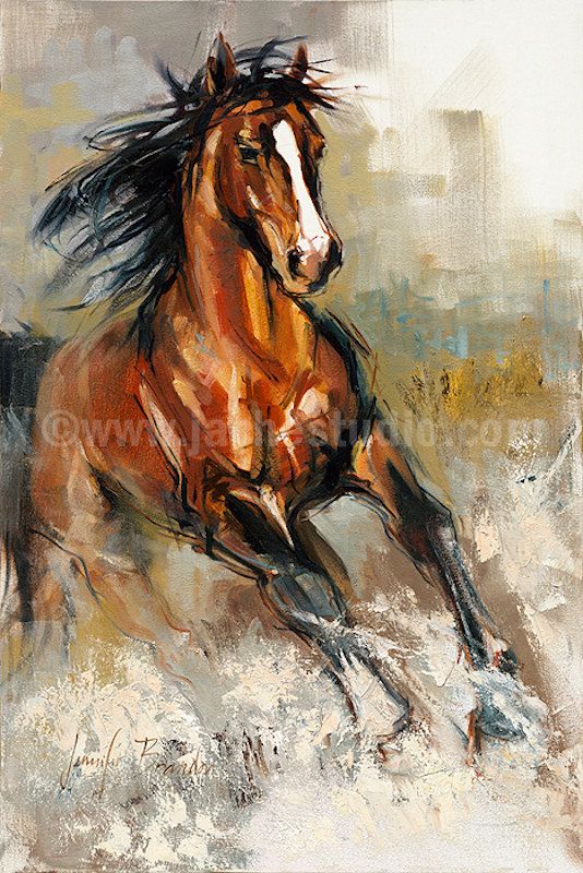 534x800 Horse Painting, Horse Art, The Stallion Hand Embellished - Stallion Painting