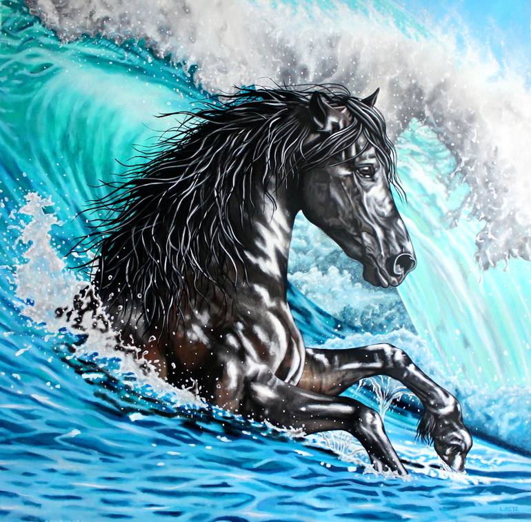 770x757 Saatchi Art Shetan - Stallion Painting