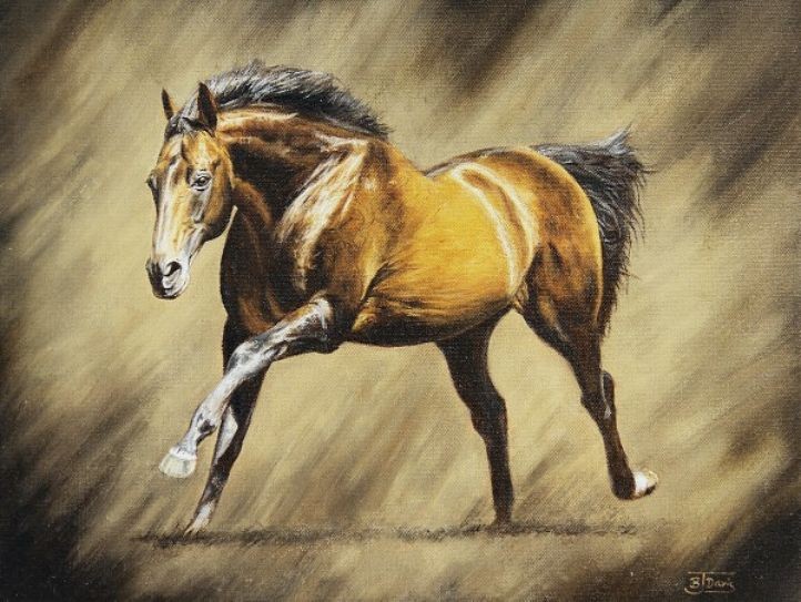 722x543 Stallion (Desert Prince) - Stallion Painting