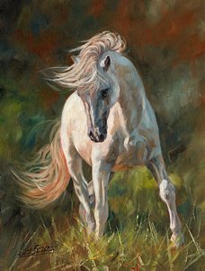 228x300 White Stallion Paintings Fine Art America - Stallion Painting