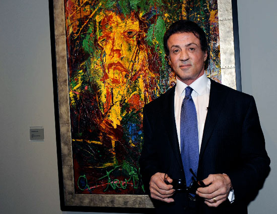 550x425 Sylvester Stallone's Paintings First Time Exhibited In Russia - Stallone Painting