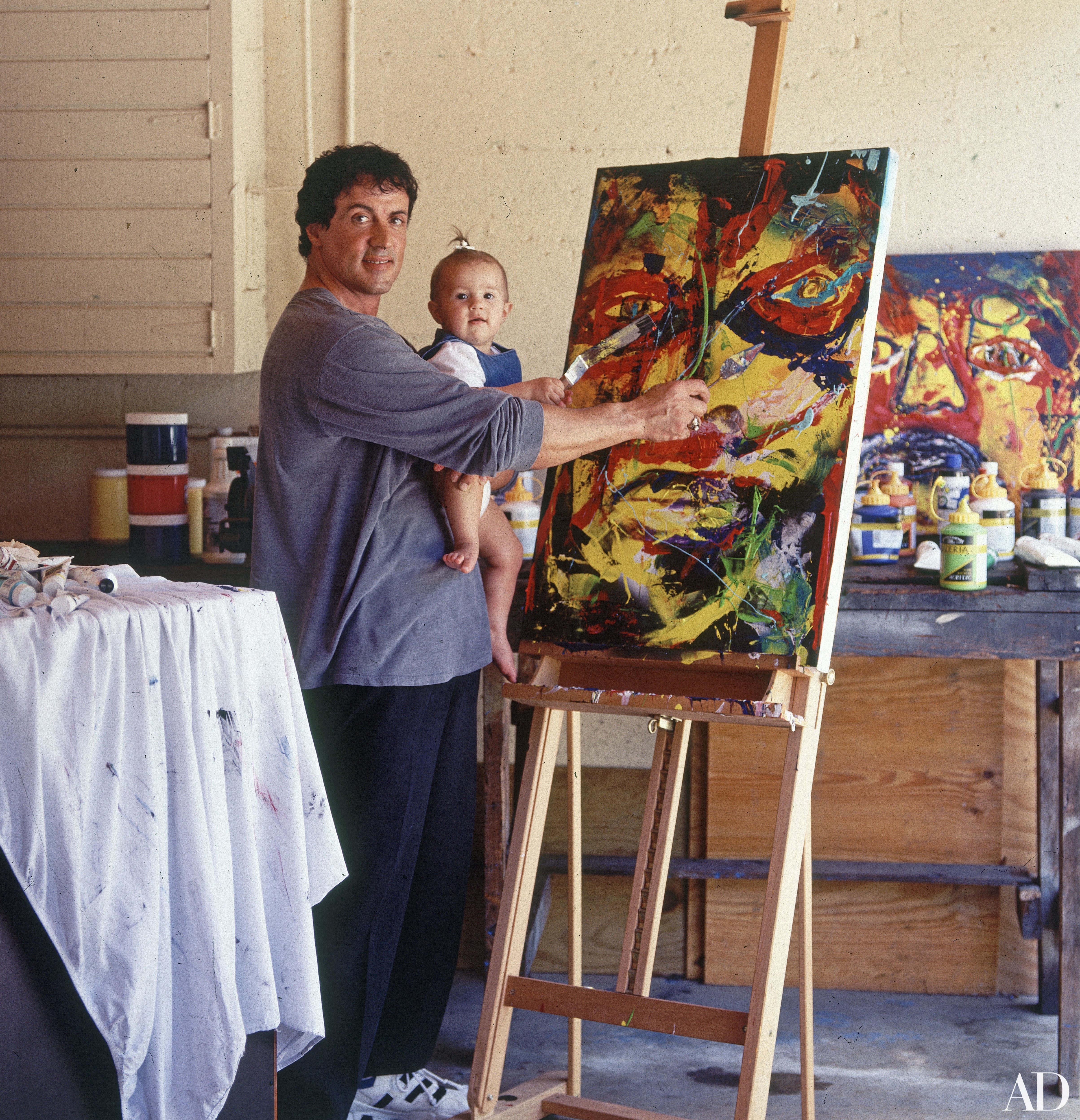 4815x4993 Tour Sylvester Stallone's House In Miami Photos Architectural Digest - Stallone Painting
