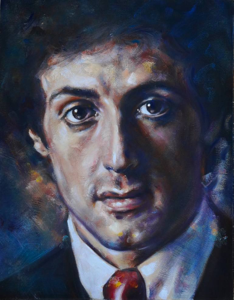 770x986 Saatchi Art Portrait Of Sylvester Stallone Painting By Ritchard - Stallone Painting