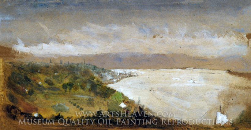 820x427 Reproduction Painting Stanford White View Of The Hudson River - Stanford Painting