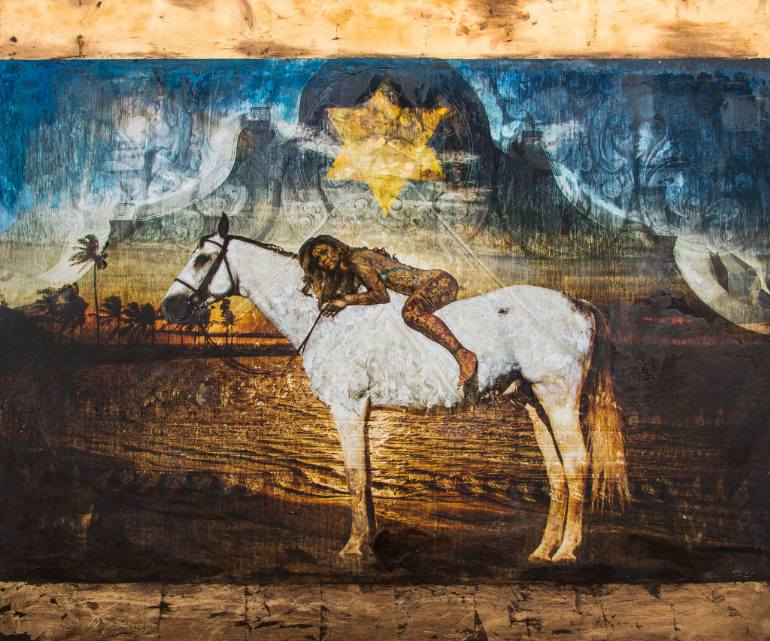 770x641 Saatchi Art Andrea Sacred Horse Painting By Daniel Stanford - Stanford Painting