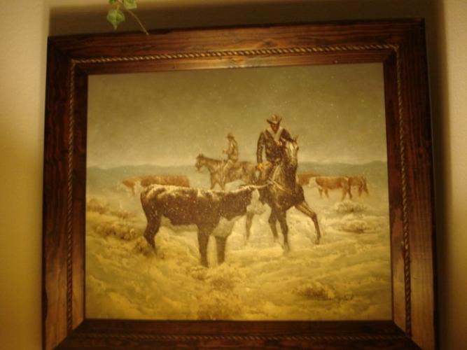 667x500 Western Oil Painting By J. Stanford - Stanford Painting