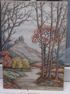 225x300 Vintage Stanley Smith Landscape Original Signed Watercolour - Stanley Painting