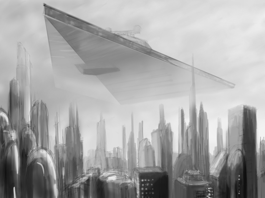 900x675 Star Destroyer Rough Painting Concept By Stealthrenegade - Star Destroyer Painting