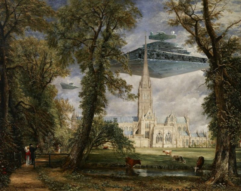 800x636 Tally Ho, Old Bean, Might That Be A Star Destroyer On Horizon - Star Destroyer Painting