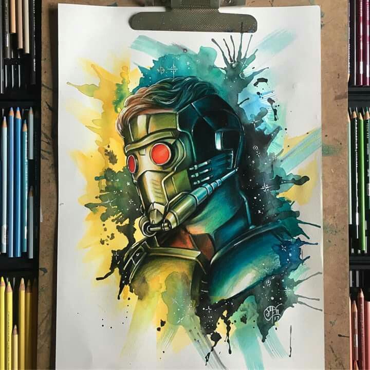 720x720 Pin By Laura Miranda On Guardianes De La Galaxia - Star Lord Painting