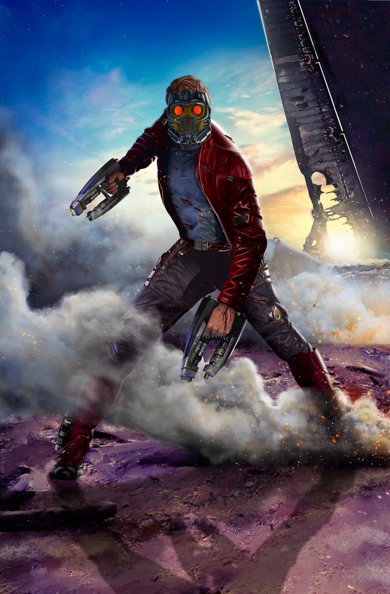 1280x1948 Star Lord By Julian Cran - Star Lord Painting
