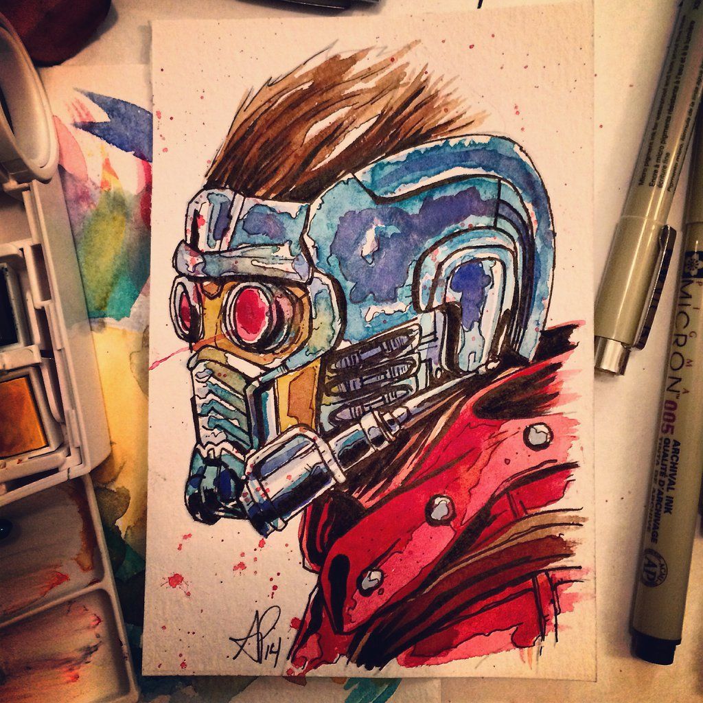 1024x1024 Starlord By On @ Dc Nation - Star Lord Painting