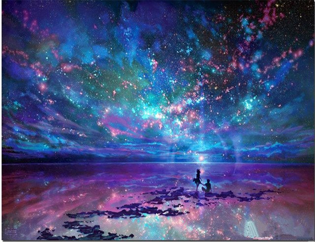 640x492 New Needlework 3d Diy Diamond Painting Cross Stitch Visa Star - Star Night Painting