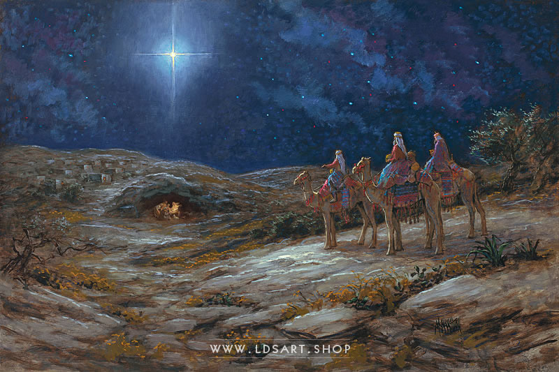 800x533 Star Of Bethlehem Painting By Jon Mcnaughton Lds Art Shop - Star Of Bethlehem Painting