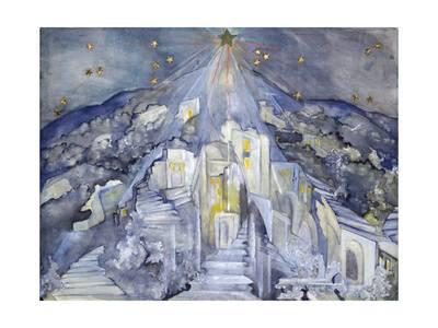 400x300 Star Of Bethlehem Art Print By Zelda Fitzgerald - Star Of Bethlehem Painting