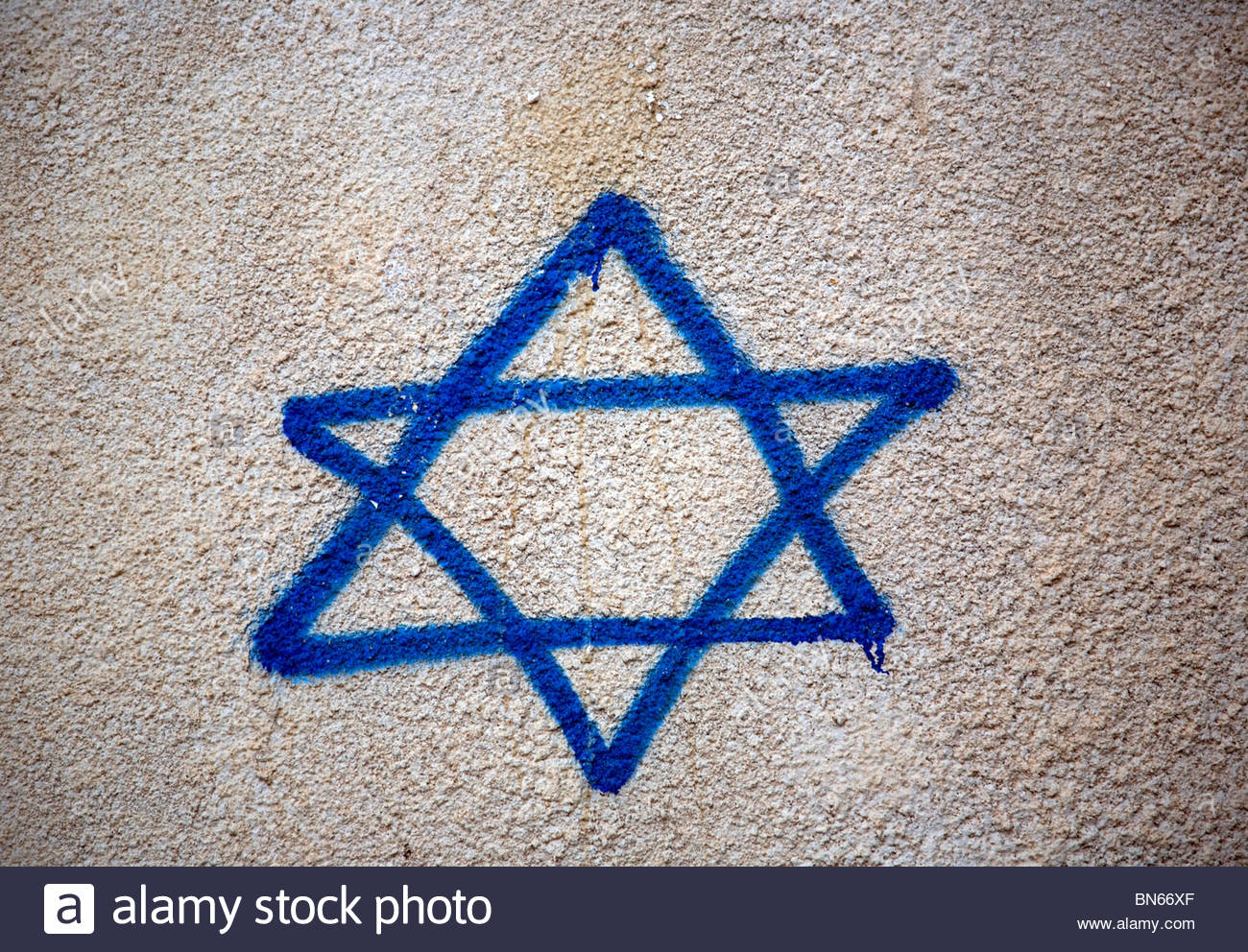 1300x992 Star Of David Spray Painted On Textured Wall Stock Photo 30255303 - Star Of David Painting